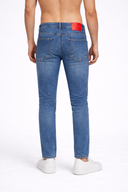 Donkerblauwe Regular Slim Fit Denim Jeans Heren