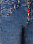 Donkerblauwe Regular Slim Fit Denim Jeans Heren