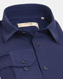 Venezia Slim Fit Overhemd Navy