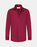 Palermo Slim Fit Overhemd Bordeauxrood