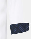 Portofino Overhemd Wit Navy Contrast