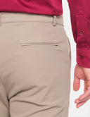 Zandkleurige Chino Heren  Slim Fit Pantalon Casual
