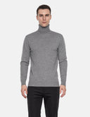 Grijze Coltrui Heren  Premium Turtleneck Trui