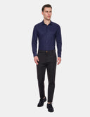 Venezia Slim Fit Overhemd Navy