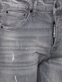 Grijze Regular Slim Fit Denim Jeans Heren
