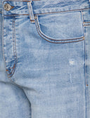 Lichtblauwe Slim Fit Denim Jeans Heren