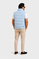Lichtblauwe Velours Bodywarmer Heren – Premium Suède-Look
