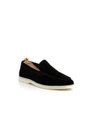 Zwarte Suède Loafers voor Heren – Casual Instappers met Witte Zool | Lunetwear