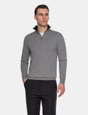 Grijze Trui Heren  Quarter Zip Sweater