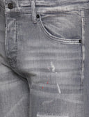 Grijze Regular Slim Fit Denim Jeans Heren
