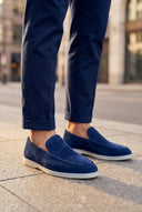 Navy Suède Loafers voor Heren | Lunetwear