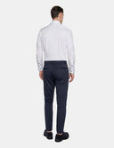Portofino Overhemd Wit Navy Contrast