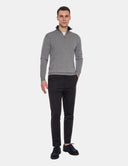Grijze Trui Heren  Quarter Zip Sweater
