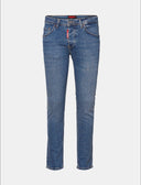 Donkerblauwe Regular Slim Fit Denim Jeans Heren