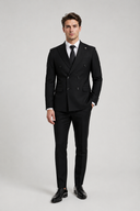 LUNETWEAR Black Double-Breasted Suit