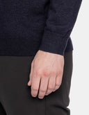 Donkerblauwe Trui Heren  Navy Quarter Zip Sweater