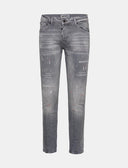 Grijze Regular Slim Fit Denim Jeans Heren