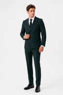 Lunetwear Double-Breasted Suit – Dark Green