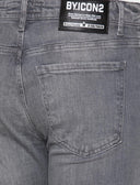Grijze Regular Slim Fit Denim Jeans Heren