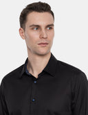 Siena Slim Fit Overhemd Zwart