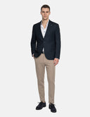 Donkerblauwe Blazer Heren  Navy Slim Fit Colbert