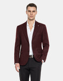 Bordeauxrode Blazer Heren  Premium Slim Fit Colbert