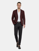 Bordeauxrode Blazer Heren  Premium Slim Fit Colbert