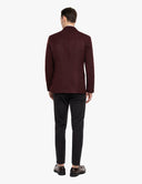 Bordeauxrode Blazer Heren  Premium Slim Fit Colbert