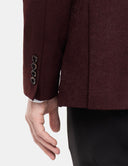 Bordeauxrode Blazer Heren  Premium Slim Fit Colbert