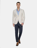 Beige Blazer Heren  Crème Slim Fit Zomer Colbert