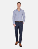 Capri Slim Fit Overhemd Lichtblauw Patroon