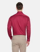 Palermo Slim Fit Overhemd Bordeauxrood