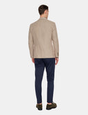 Blazer Heren Beige Slim Fit Premium Zakelijk Colbert voor Mannen