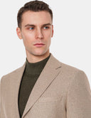 Blazer Heren Beige Slim Fit Premium Zakelijk Colbert voor Mannen