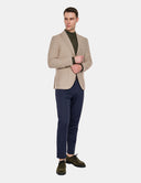 Blazer Heren Beige Slim Fit Premium Zakelijk Colbert voor Mannen