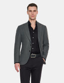 Grijze Blazer Heren  Slim Fit Colbert Zakelijk
