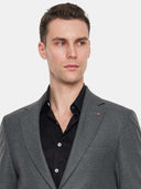Grijze Blazer Heren  Slim Fit Colbert Zakelijk