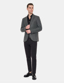 Grijze Blazer Heren  Slim Fit Colbert Zakelijk