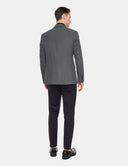 Grijze Blazer Heren  Slim Fit Colbert Zakelijk