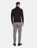 Zwarte Coltrui met Rits Heren  Premium Zip Turtleneck