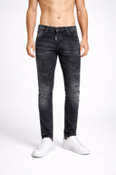 Zwarte Regular Slim Fit Denim Jeans Heren