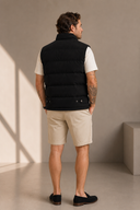Zwarte Velours Bodywarmer Heren – Premium Suède-Look