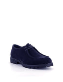 Navy Schoenen Heren Donkerblauwe Suède Veterschoenen