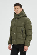 Groene Winterjas Heren Premium Winter Outerwear