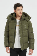 Groene Winterjas Heren Premium Winter Outerwear
