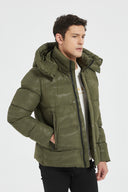Groene Winterjas Heren Premium Winter Outerwear