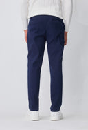 Blauwe Chino Heren  Premium Katoenen Pantalon Regular Fit ABC