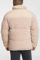 Beige Teddy Jas Heren  Sherpa Puffer Winterjas Capuchon