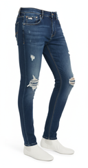 Dark Navy Jeans - Zijkant