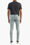 Grijsblauwe Skinny Jeans Heren - Model Achterkant